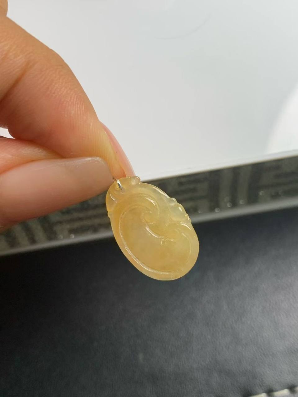 黄翡 小如意 颜色漂亮 #吊坠