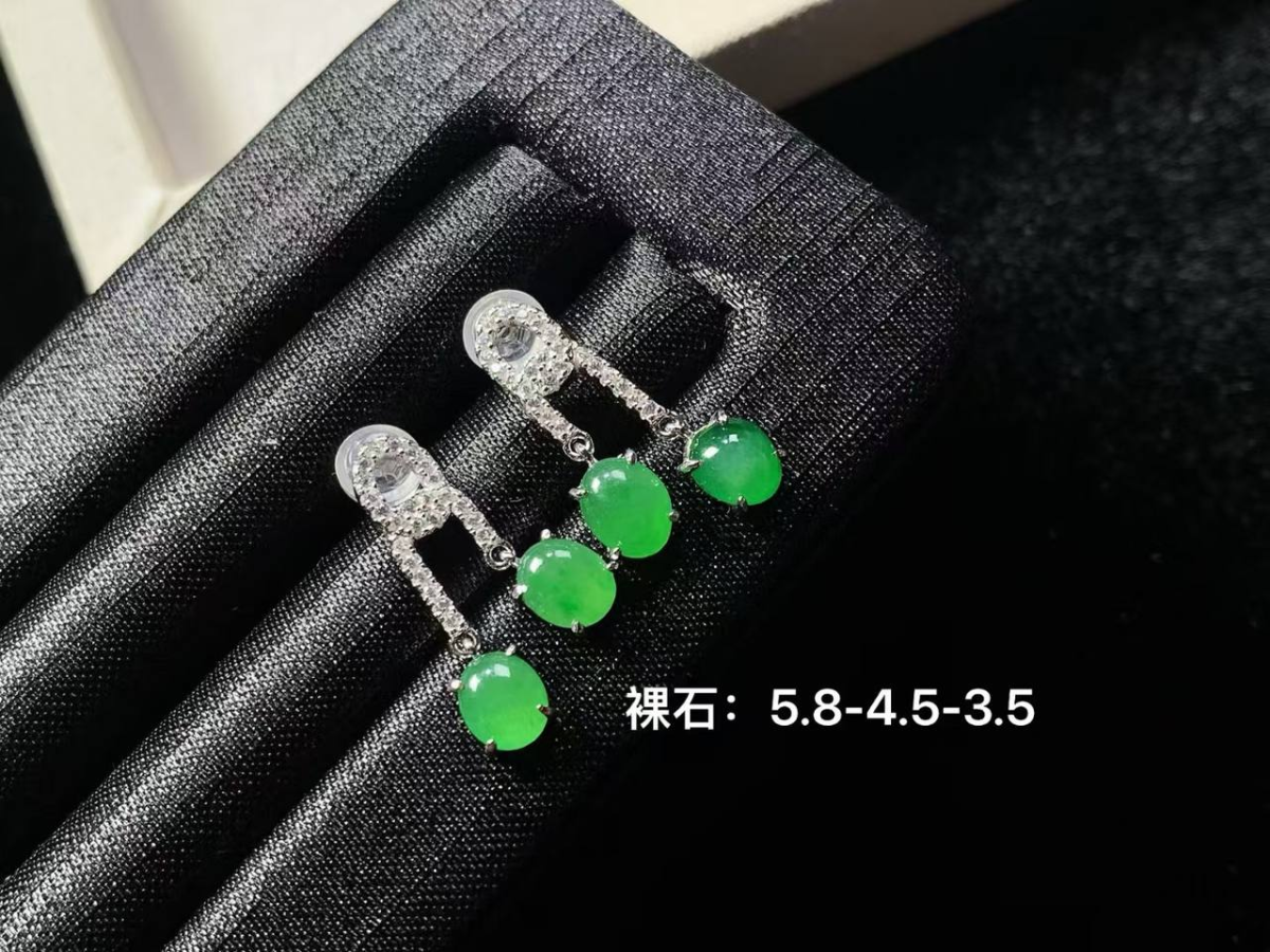 满绿#耳钉