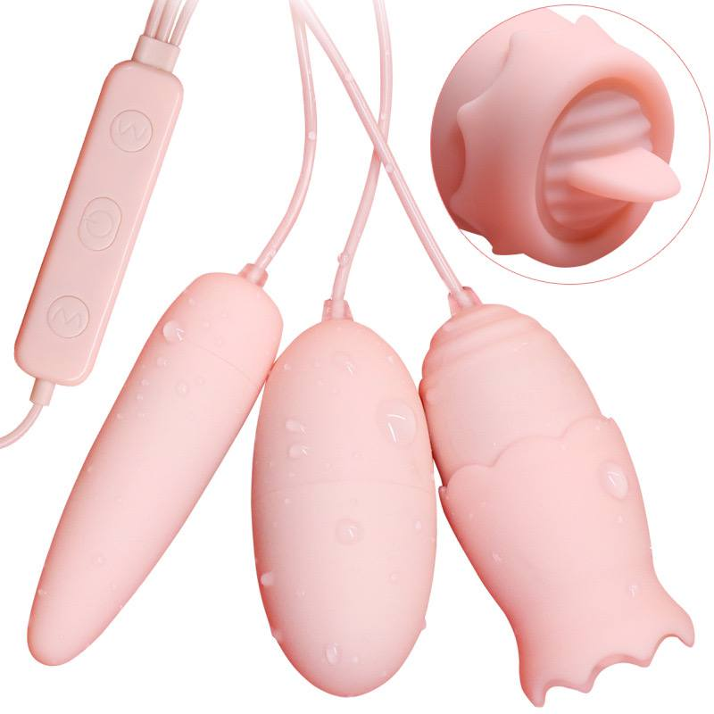 成人用品女用#跳蛋三蛋舌震女用迷你便携自慰器直插跳蛋女性穿戴