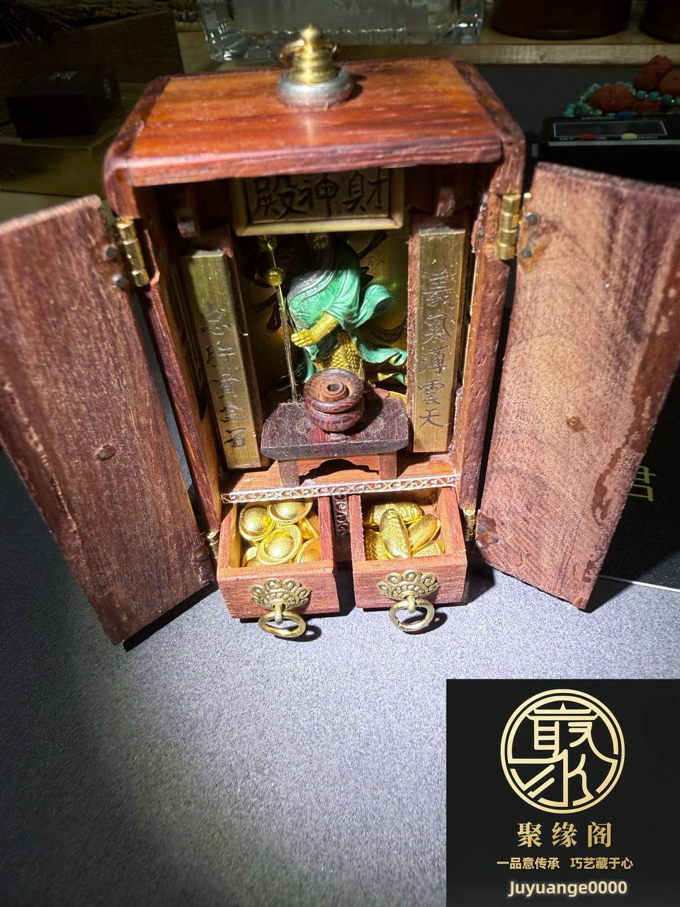 纯手工打造迷你#随身关公武财神龛