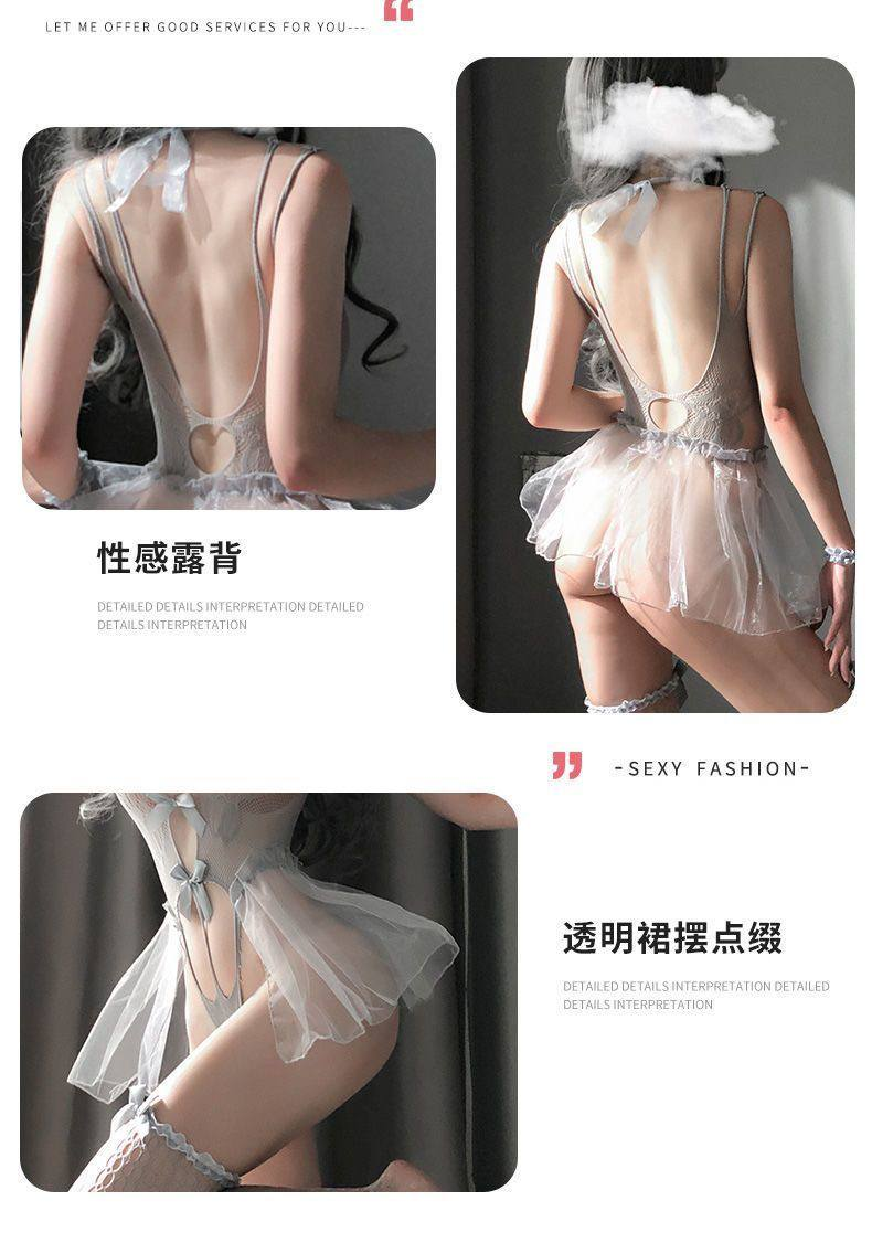 灰色网衣（裙+脖环+手+同款袜+发箍）