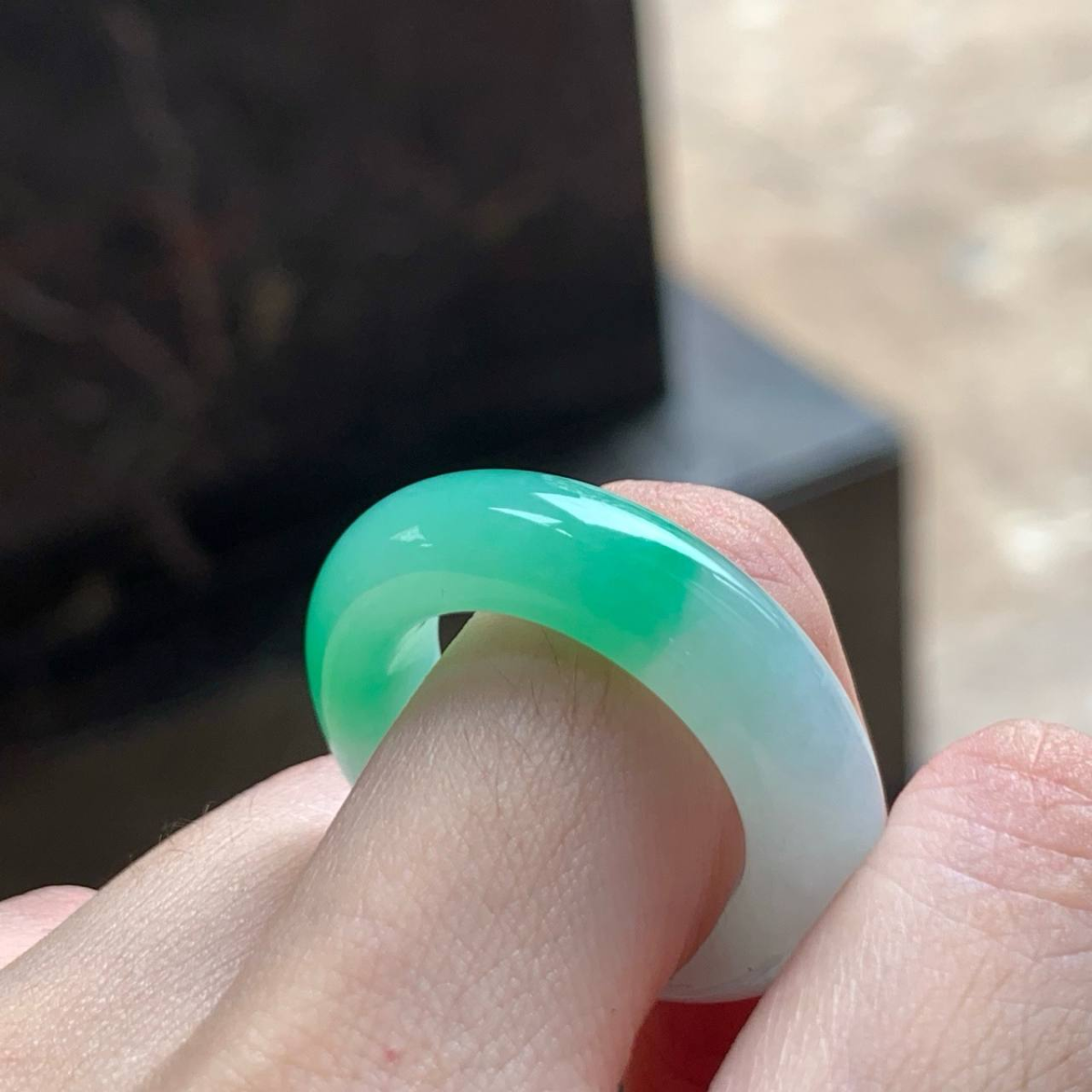 阳绿 #指环