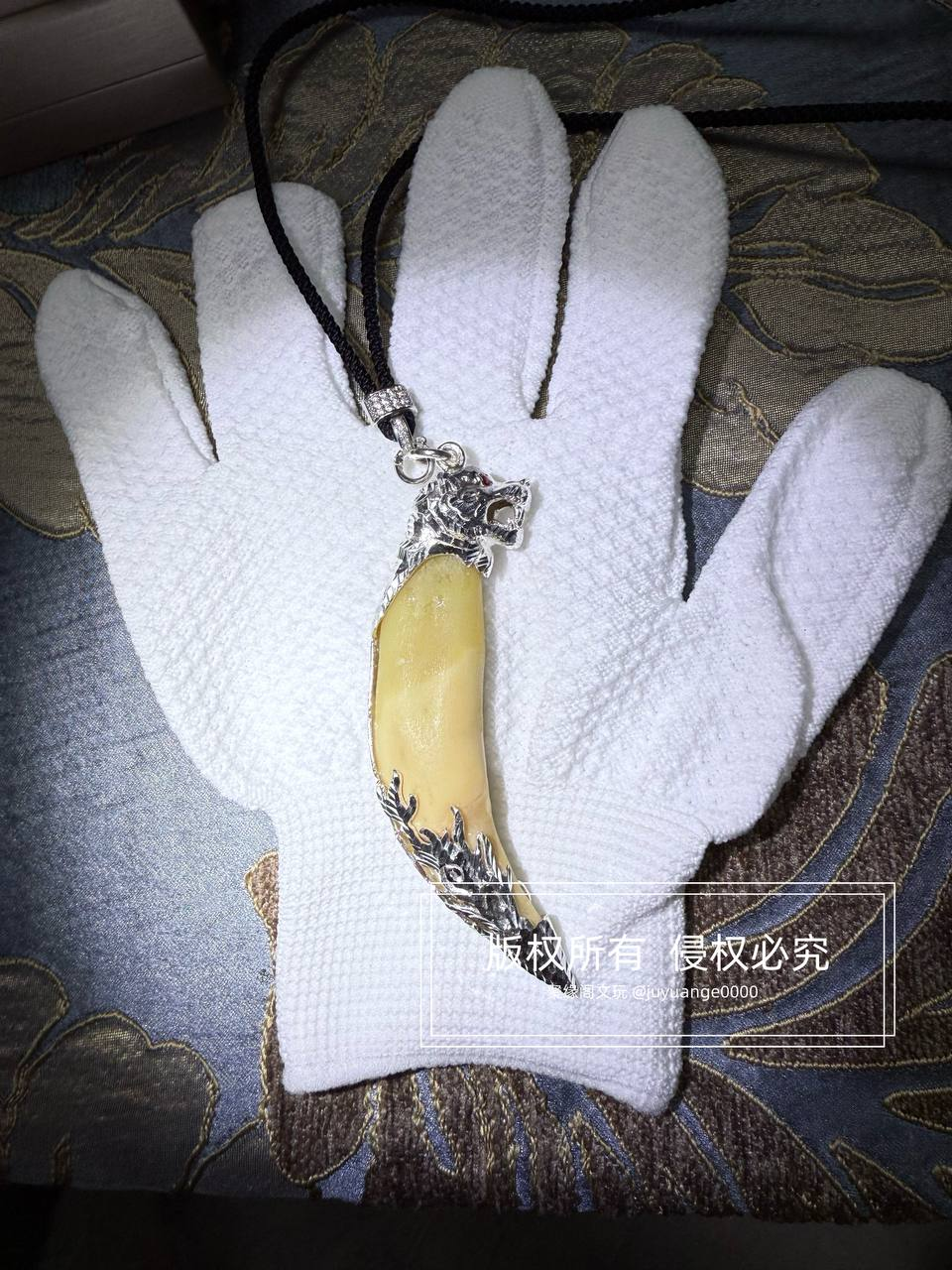 9公分完美包银虎牙一颗